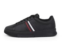 Tommy Hilfiger Baskets à Semelle Cuvette Homme Modern Stripes avec Logo, Noir (Black), 46
