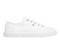 Tommy Hilfiger - Baskets Basse en Toile Blanche - Femme - Chaussures - Blanc - Taille: 40 EU