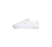 Tommy Hilfiger Th Foxing FW0FW09170 Baskets Basses en Toile pour Femme, Blanc (Blanc), Pointure 39