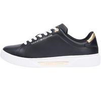 Tommy Hilfiger Baskets Basses Essential Chic Court Fw0fw09019 pour Femme, Black, 40 EU