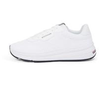 Tommy Hilfiger Baskets Basses Homme Lightweight Knit Sportives, Blanc (White), 44