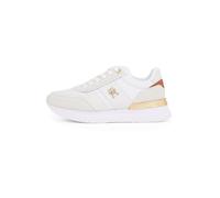 TOMMY HILFIGER Baskets basses mastic / marron / or / blanc, Taille 38