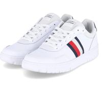 Tommy Hilfiger Baskets basses pour homme TH BASKET CORE LITE Blanc Cuir lisse Taille : 43