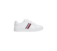Tommy Hilfiger - Baskets Blanches Cuir Écologique Coupe Régulière - Femme - Chaussures - Blanc - Taille: 40 EU