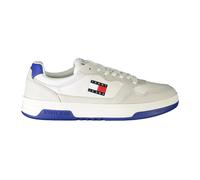 Tommy Hilfiger - Baskets blanches sportives avec détails bleus - Homme - Chaussures - Blanc - Taille: 45 EU