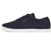 Tommy Hilfiger Baskets Cuvette Femme Canvas Lace Up Élégantes, Bleu (Space Blue), 37