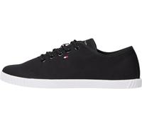Tommy Hilfiger Baskets Cuvette Femme Canvas Lace Up Élégantes, Noir (Black), 39