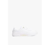 Tommy Hilfiger Baskets Cuvette Femme Essential Chic Court Cuir, Blanc (White), 37