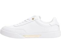 Tommy Hilfiger Baskets Cuvette Femme Essential Chic Court Cuir, Blanc (White), 40