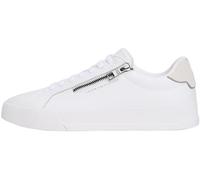 Tommy Hilfiger Baskets Cuvette Homme Court Zip Cuir, Blanc (White), 45