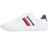 Tommy Hilfiger Baskets Cuvette Homme Essential Leather Cupsole en Cuir, Blanc (White), 42