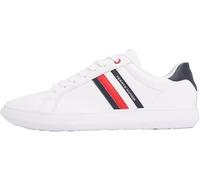 Tommy Hilfiger Baskets Cuvette Homme Essential Leather Cupsole en Cuir, Blanc (White), 43