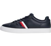 Tommy Hilfiger Baskets Cuvette Homme Icon Court Stripes en Cuir, Bleu (Desert Sky), 48