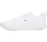 Tommy Hilfiger Baskets De Running Homme Corporate Knit Rib Runner Chaussures De Sport, Blanc (White), 42 EU
