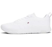 Tommy Hilfiger Baskets De Running Homme Corporate Knit Rib Runner Chaussures De Sport, Blanc (White), 42 EU