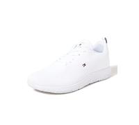 Tommy Hilfiger Baskets De Running Homme Corporate Knit Rib Runner Chaussures De Sport, Blanc (White), 43 EU