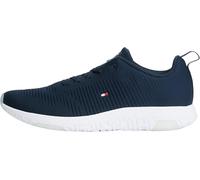 Tommy Hilfiger Baskets De Running Homme Corporate Knit Rib Runner Chaussures De Sport, Bleu (Desert Sky), 42 EU