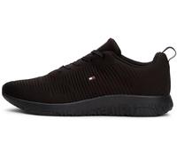 Tommy Hilfiger Baskets De Running Homme Corporate Knit Rib Runner Chaussures De Sport, Noir (Black), 42 EU