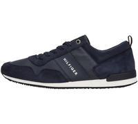 Tommy Hilfiger Baskets De Running Homme Iconic Leather Suede Mix Runner Chaussures De Sport, Bleu (Midnight), 40 EU