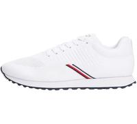 Tommy Hilfiger Baskets de Running Homme New Eva Knit Basses, Blanc (White), 43
