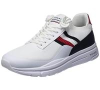 Tommy Hilfiger Baskets De Running Homme Premium Lightweight Runner Knit Chaussures De Sport, Blanc (White), 45 EU