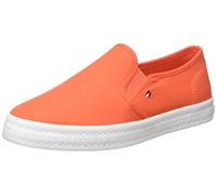 Tommy Hilfiger Baskets Essential Nautical à Enfiler pour Femme, Corail hawaïen, 39 EU