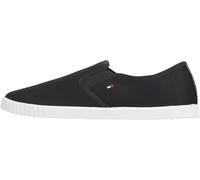 Tommy Hilfiger Baskets Femme Canvas Slip-on sans Lacets, Bleu (Space Blue), 41