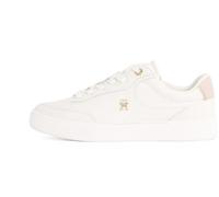 Tommy Hilfiger Baskets Femme Essential Chic en Cuir, Beige (Ancient White), 36