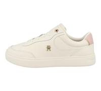 Tommy Hilfiger Baskets Femme Essential Chic en Cuir, Beige (Ancient White), 40