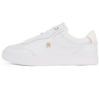 Tommy Hilfiger Baskets Femme Essential Chic en Cuir, Blanc (White), 40