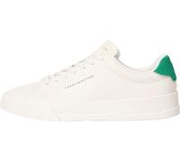 TOMMY HILFIGER Baskets Homme Detail Essential en Cuir, Blanc (Alabaster), 40