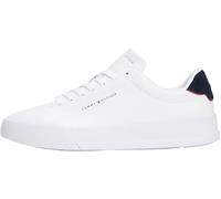 Tommy Hilfiger Baskets Homme Detail Essential en Cuir, Blanc (White/Desert Sky), 42
