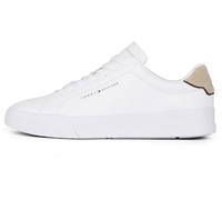 Tommy Hilfiger Baskets Homme Detail Essential en Cuir, Blanc (White/Sandal Wood), 40