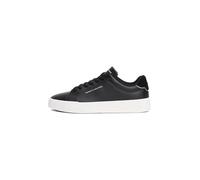 TOMMY HILFIGER Baskets Homme Detail Essential en Cuir, Noir (Black), 43