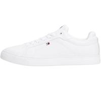 Tommy Hilfiger Baskets Homme Icon Flag Essential en Cuir, Blanc (White), 45