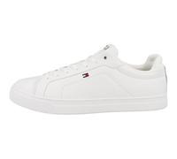 Tommy Hilfiger Baskets Homme Icon Flag Essential en Cuir, Blanc (White), 45
