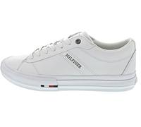 Tommy Hilfiger Baskets Homme Low en Cuir, Blanc (White), 40