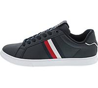 Tommy Hilfiger Baskets Homme Semelle Cuvette Corporate Leather Cup Stripes Chaussures, Bleu (Desert Sky), 40 EU