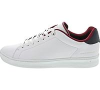 Tommy Hilfiger Baskets Homme Semelle Cuvette Court Leather Cup Chaussures, Multicolore (Red/White/Blue), 40 EU