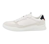 Tommy Hilfiger Baskets Homme Semelle Cuvette Elevated Cupsole Leather Mix Chaussures, Blanc (White), 42 EU