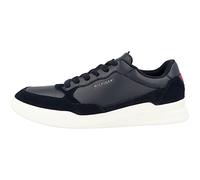 Tommy Hilfiger Baskets Homme Semelle Cuvette Elevated Cupsole Leather Mix Bleu (Desert Sky) 42