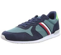 Tommy Hilfiger Baskets Homme Semelle Cuvette Iconic Seasonal Mix Runner Chaussures, Vert (Frosted Green), 44 EU