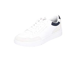 Tommy Hilfiger Baskets Homme Semelle Cuvette TH Basket Core Rwb Chaussures, Blanc (White), 40 EU