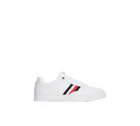 Tommy Hilfiger Baskets Icon Court Stripes Cuir Blanc Homme EU 40