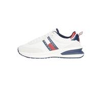 Tommy Hilfiger - Baskets Runner à Semelle Extérieure en Cuir - Homme - Chaussures - Blanc - Taille: 42 EU