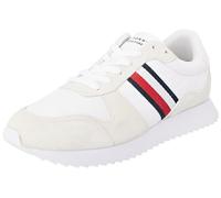 Tommy Hilfiger Homme Runner Evo Mix ESS FM0FM04886 Baskets de Running, Blanc (White), 40 EU