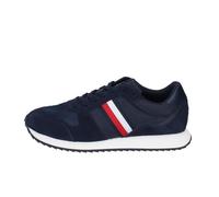 TOMMY HILFIGER Baskets Sneakers Homme Bleu Daim EY57 44