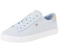 Tommy Hilfiger Baskets Vulcanisées Femme Canvas Lace Up Élégantes, Bleu (Breezy Blue), 39