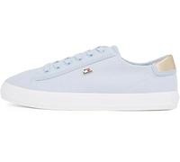 Tommy Hilfiger Baskets Vulcanisées Femme Canvas Lace Up Élégantes, Bleu (Breezy Blue), 40