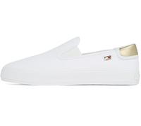 Tommy Hilfiger Baskets Vulcanisées Femme Canvas Slip-on à Enfiler, Blanc (White), 38